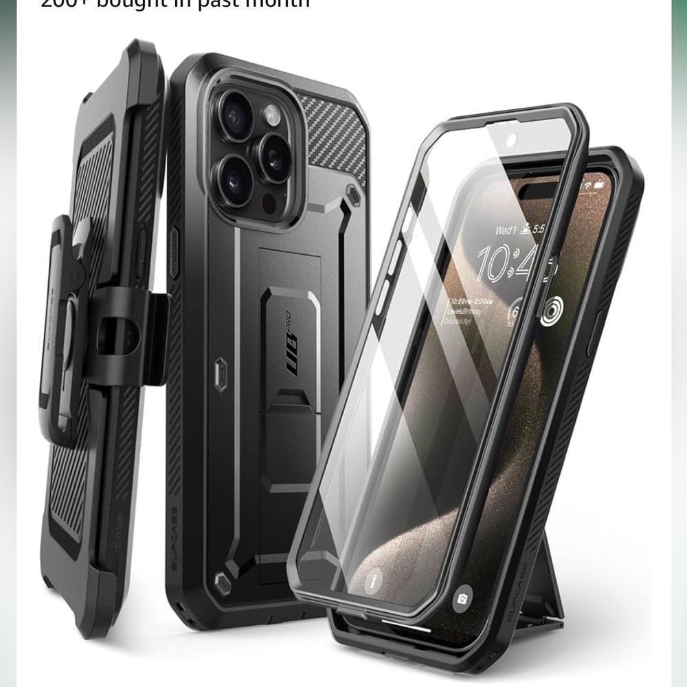 Supcase for iPhone 15pro with‎ stand and belt clip. Military grade new